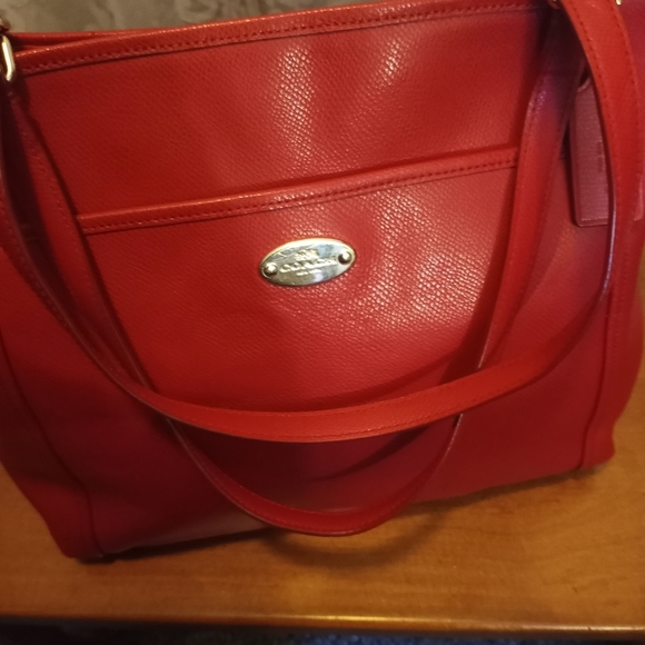 Coach Zip Top Tote in Red - Picture 9 of 16